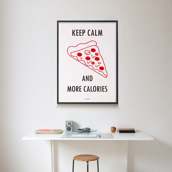 피자 M 디자인 포스터 PIZZA