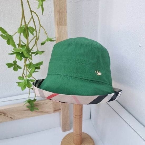 [애슬릿]체크 엄마 할머니 여름 벙거지 버킷햇 모자