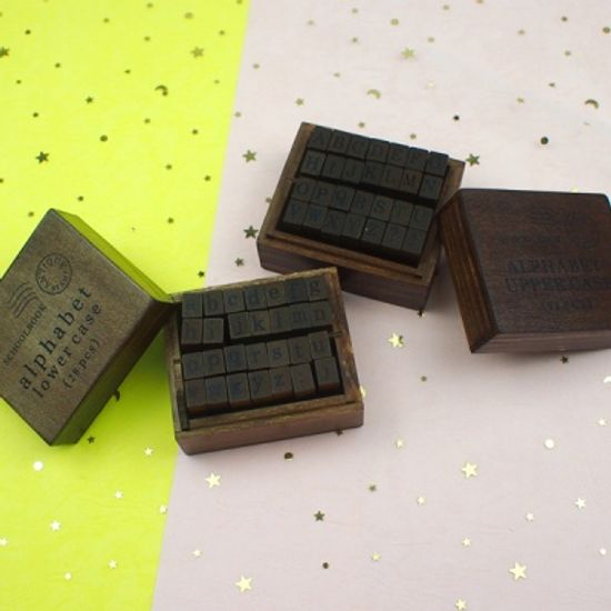 레트로 알파벳 스탬프 다꾸용품 대문자 소문자