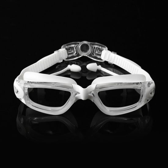 3중코팅 귀마개일체 물안경 바다 수영장 수경 화이트
