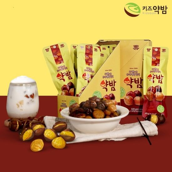 자연이 쏙!건강이 쏙! 약밤 유기농 맛밤 320g(8개입)