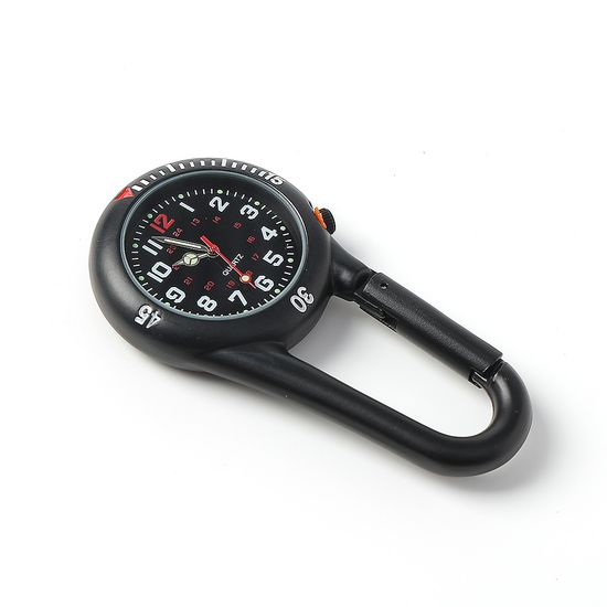 [아일렌]아웃도어 카라비너 야광 스포츠 시계(블랙/블