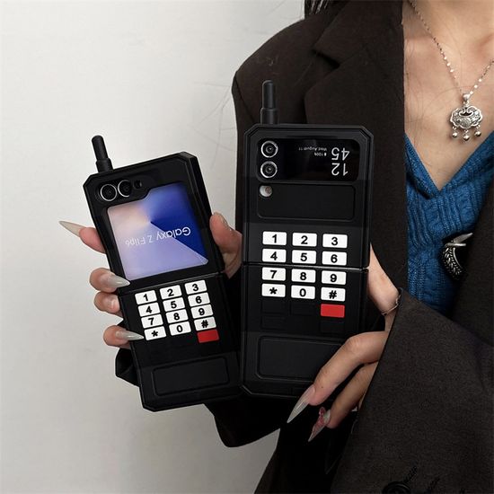 갤럭시 z플립 6 5 4 3 레트로 핸드폰 실리콘 케이스