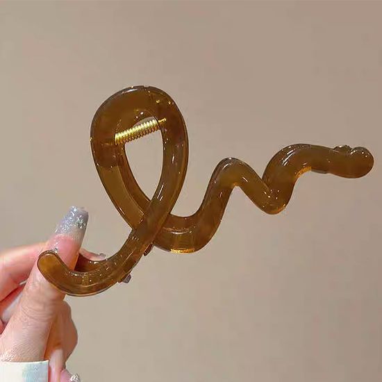 물결 웨이브 왕집게핀 예쁜 헤어 머리 핀 올림머리 삔