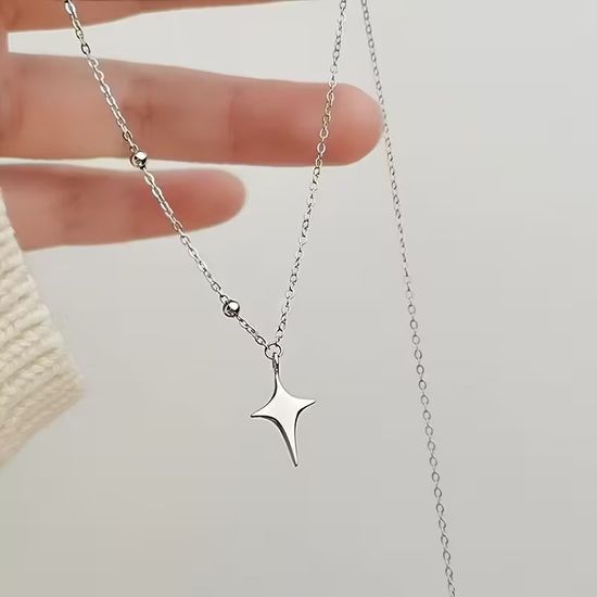 반짝 빛 빛나는 목걸이 써지컬 펜던트 여성 악세사리