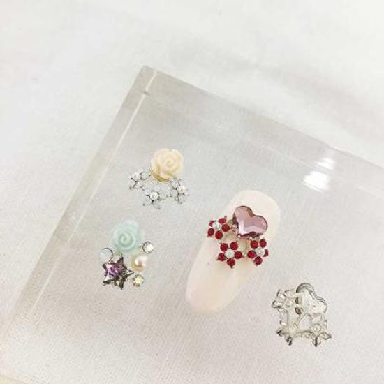 Woman bonita nailparts 큐빅메탈 믹스아트1개 3color