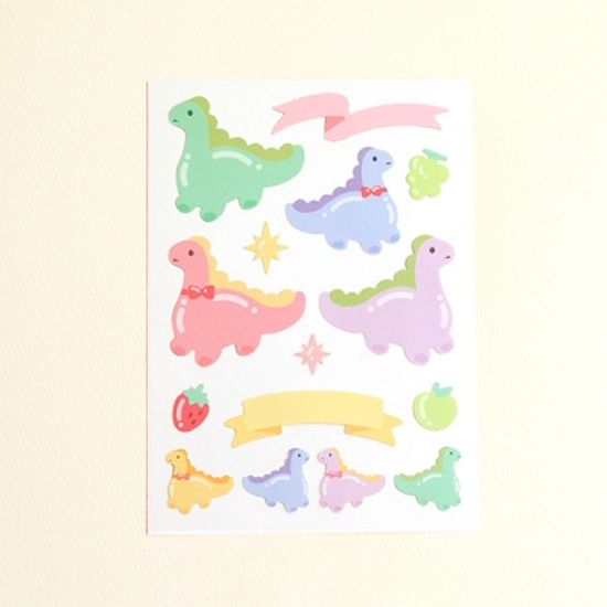 버블 공룡 리무버블스티커