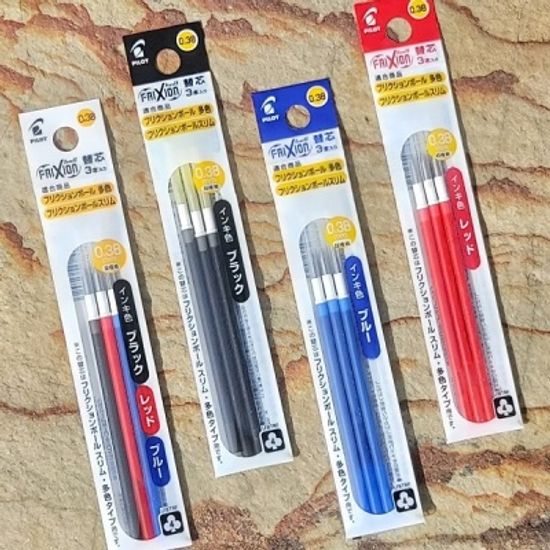 파이롯트 프릭션 0.38 슬림 3색볼펜 리필심 30UF 3개