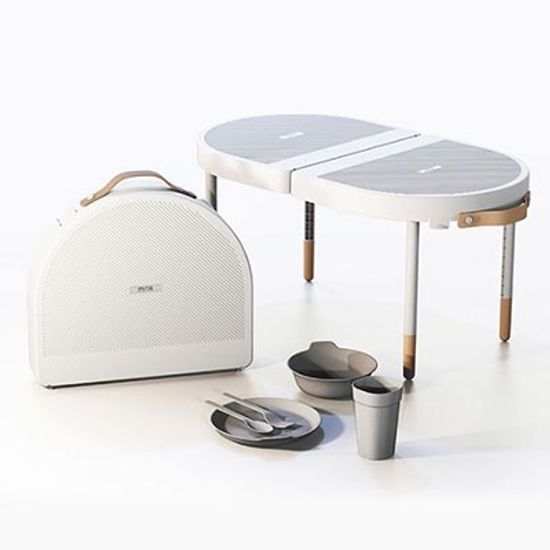 [미타] 휴대용 캠핑 접이식 피크닉 테이블 2인용