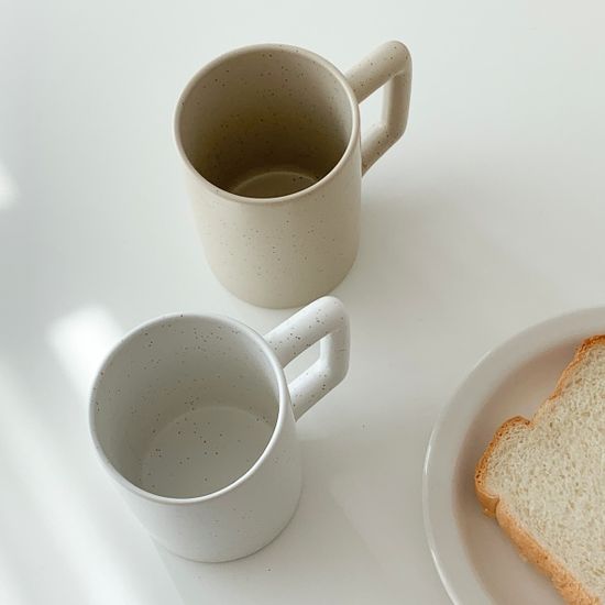 오트밀 머그컵 라떼 커피잔 머그잔 홈카페 도자기컵