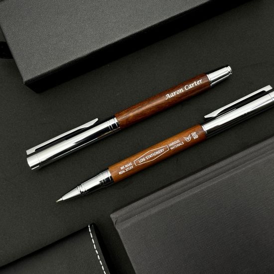 LOG RP-203 Natural Wood Roller Ballpen 