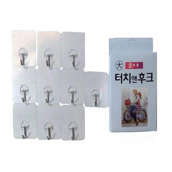 터치앤후크 10p 대형 후크걸이 욕실 주방 걸이