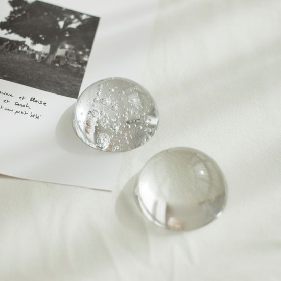 오브제 유리 문진 2종