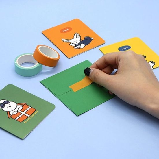 핑크풋 꼬망 카드 세트 편지지 봉투 (24매입)[W9E42E2