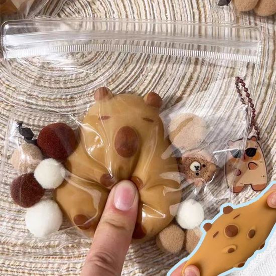 캐릭터 모찌 마시멜로 말랑이 인형 pvc백 키링 장난감