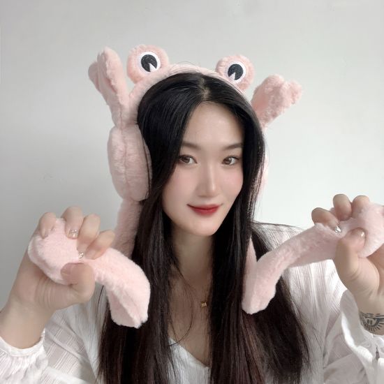 팔딱 개구리 움직이는 귀마개 이어머프 방한귀도리