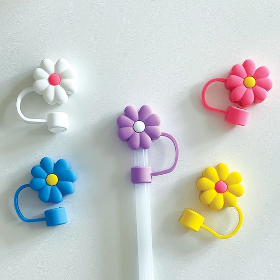 텀블러 빨대 마개 10mm 실리콘 텀꾸 꾸미기 40종