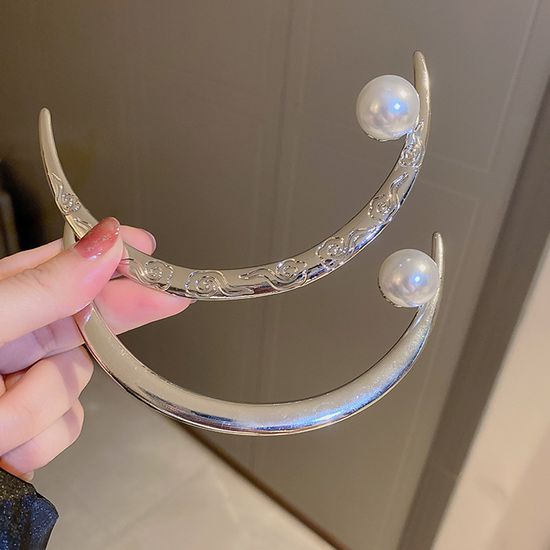 오리엔탈 진주 큐빅 나비 비녀 머리 핀 예쁜 헤어 삔
