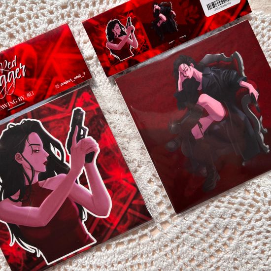레드트리거 인물 사각스티커 - 바네사