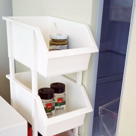 이유 적층형 다용도 정리함 4P 미니 수납 분리 바스켓