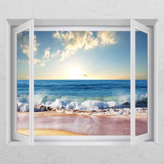 cj337-다가오는파도를느끼며_창문그림액자