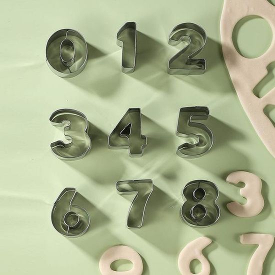 쿠키커터 홈베이킹 숫자 모양 숫자 쿠키틀 9종 K582