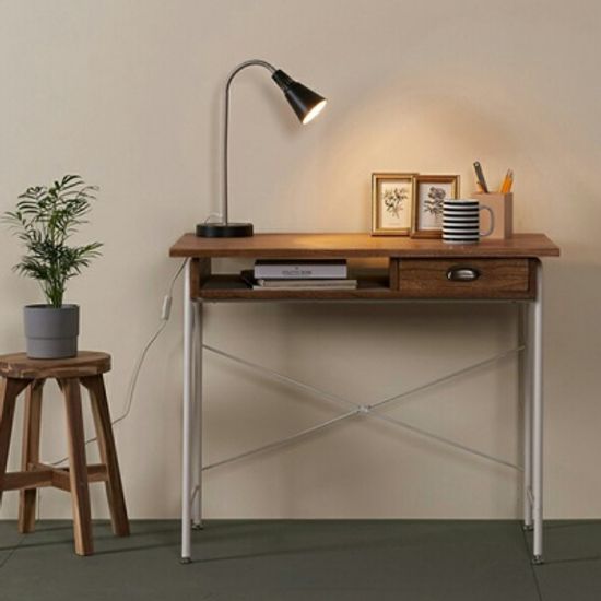 히토리 스틸 원목 화장대겸 책상