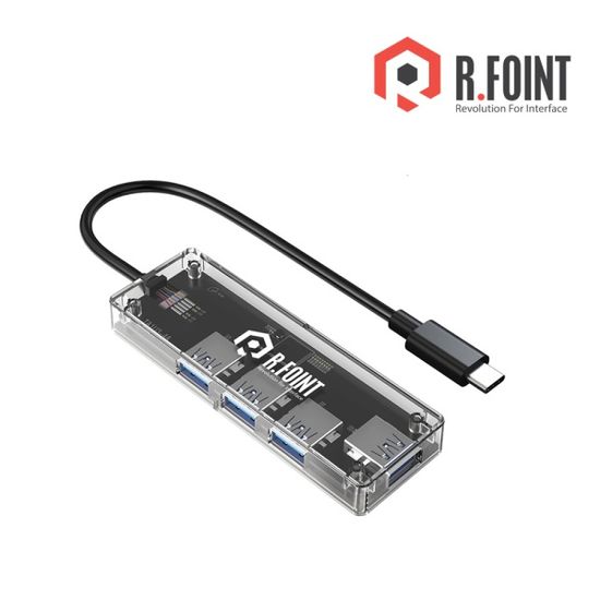 (RFOINT) USB3.0 Type-C 무전원 USB허브 (RF041)