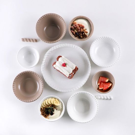 오베른 도자기 2인 식기세트 11p 2color 택1