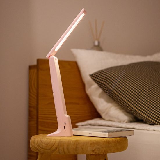 아이린 무선 밝기조절 접이식 LED 스탠드,핑크