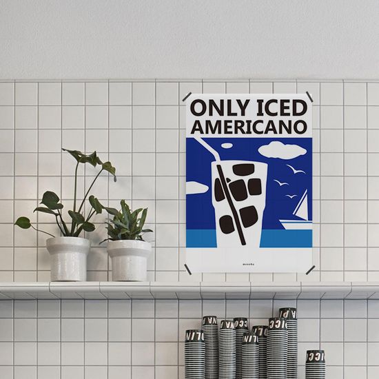 아이스 아메리카노 3  M 디자인 포스터 커피 카페