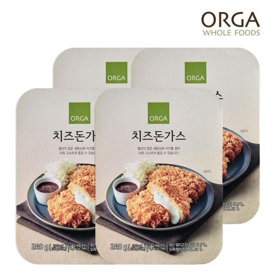 [올가] ORGA 치즈돈가스 240g(120g x 2개입) x 4팩