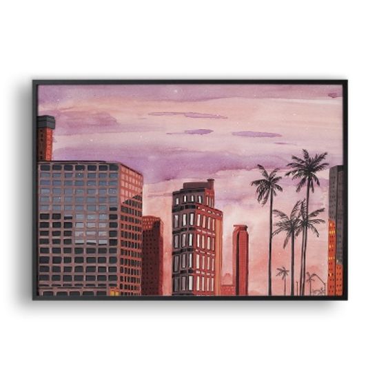 the sunset of L.A / 일러스트 액자