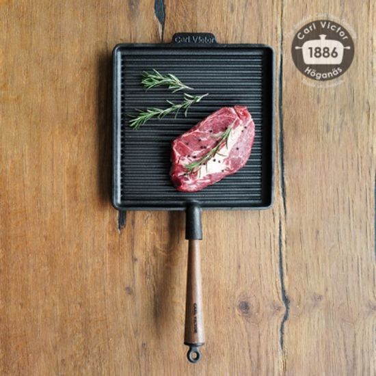 스웨덴 칼빅터 무쇠팬 사각 그릴팬 28cm