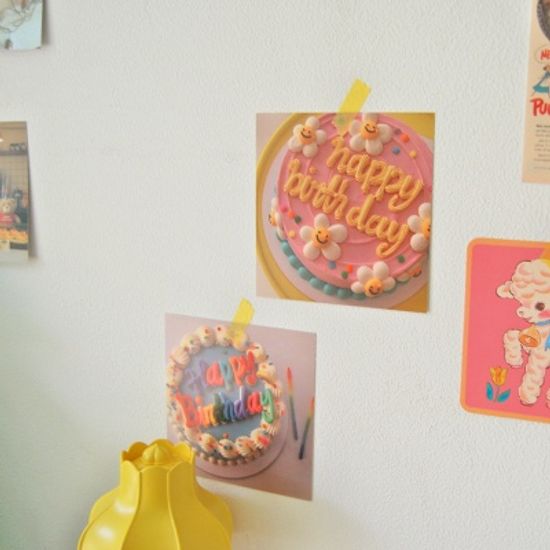 케이크 미니 포스터 카드(9장 1세트)