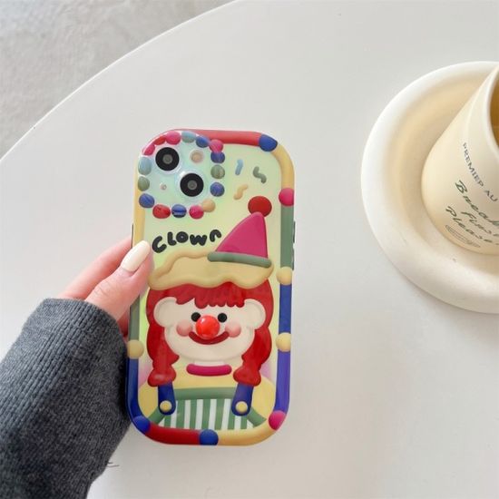 아이폰 14 13 12 광대 소녀 소년 홀로그램 케이스