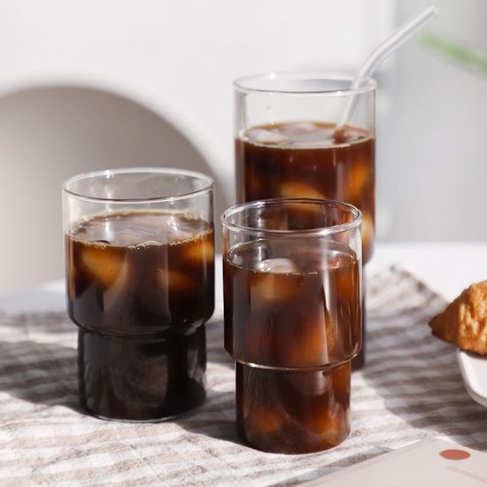 페퍼 홈카페 내열유리 볼록컵 3size 택1p