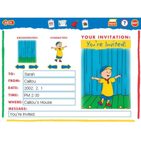 [CD-ROM] Caillou Birthday Party -까이유의 신나는 생일잔치