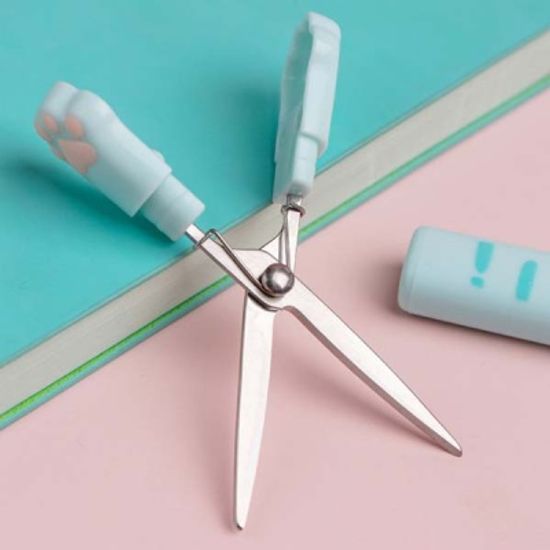 고양이발 파스텔 스틱 미니 가위 간편휴대용