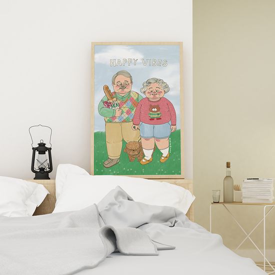 해삐산책, 봄사무소 작가 그림