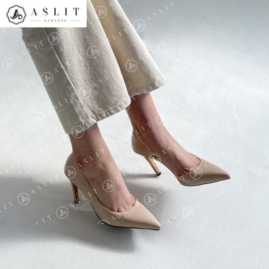 [애슬릿]스틸레토 인사이드 오픈 기본 미들 힐 구두