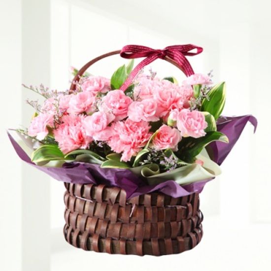 [꽃바구니] 핑크카네이션바구니