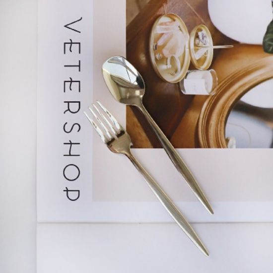 페어리 국산 티스푼 티포크세트 2color