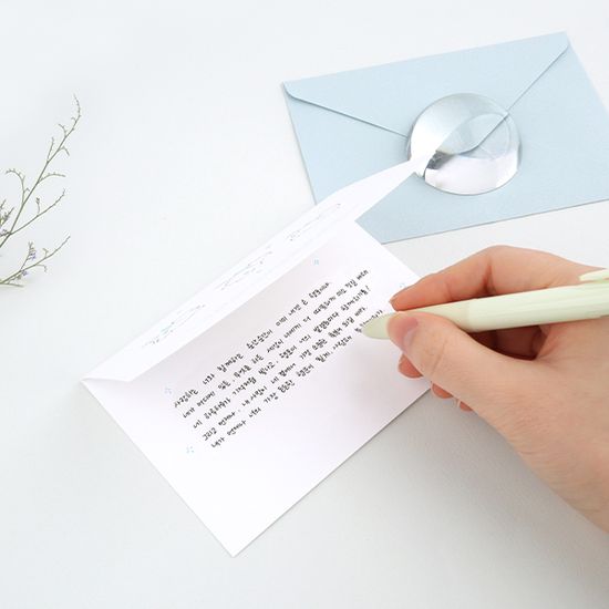 [대시앤도트] 플러피 러브 레터프레스 메세지 카드