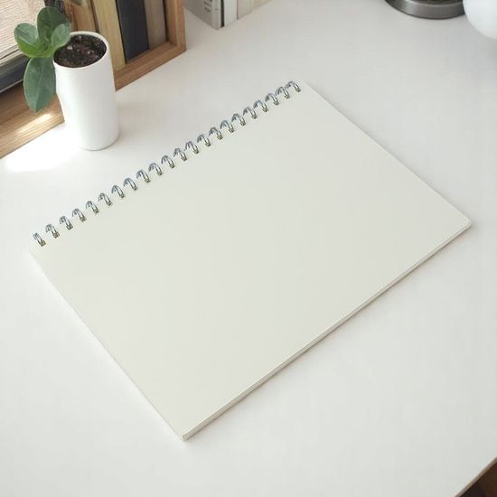 커버 A4 심플 무지 노트 80매 스프링 줄공책
