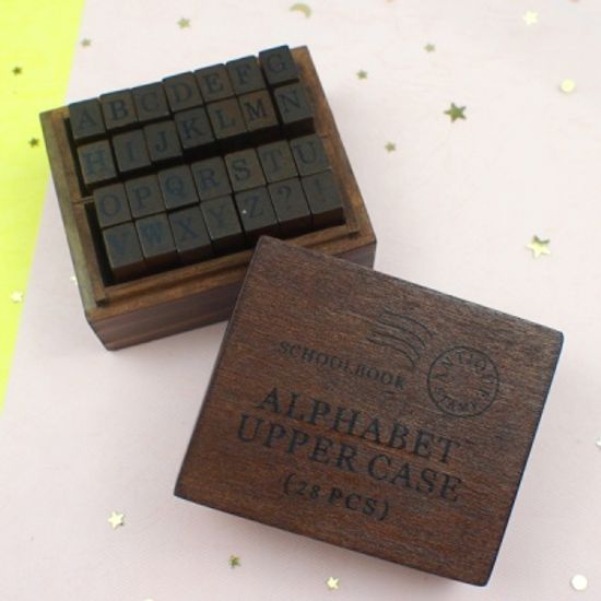 레트로 알파벳 스탬프 다꾸용품 대문자 소문자