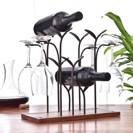 모던즈 새싹 와인잔걸이 와인랙(브라운)/ 와인홀더