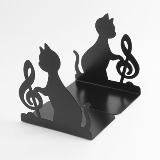 음악하는 고양이 북엔드 2p세트 / L자형 책지지대