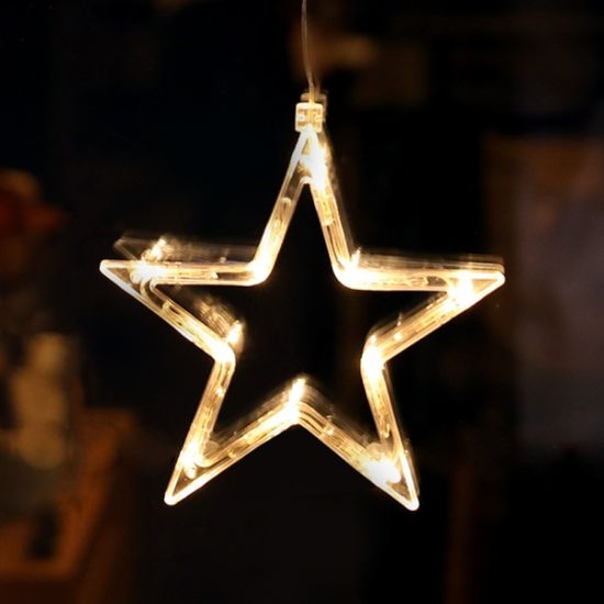 굿라이트 LED 행잉 장식전구 별 흡착식 창문조명