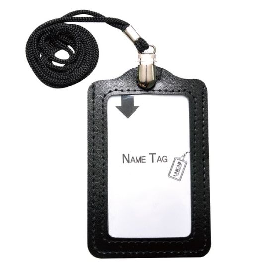 61x93mm 가죽형 목걸이명찰-세로형 1개